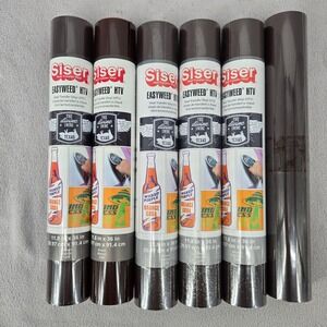 Siser New 11.8x36in EasyWeed HTV Brown 6 Rolls Heat Transfer Vinyl Crafting